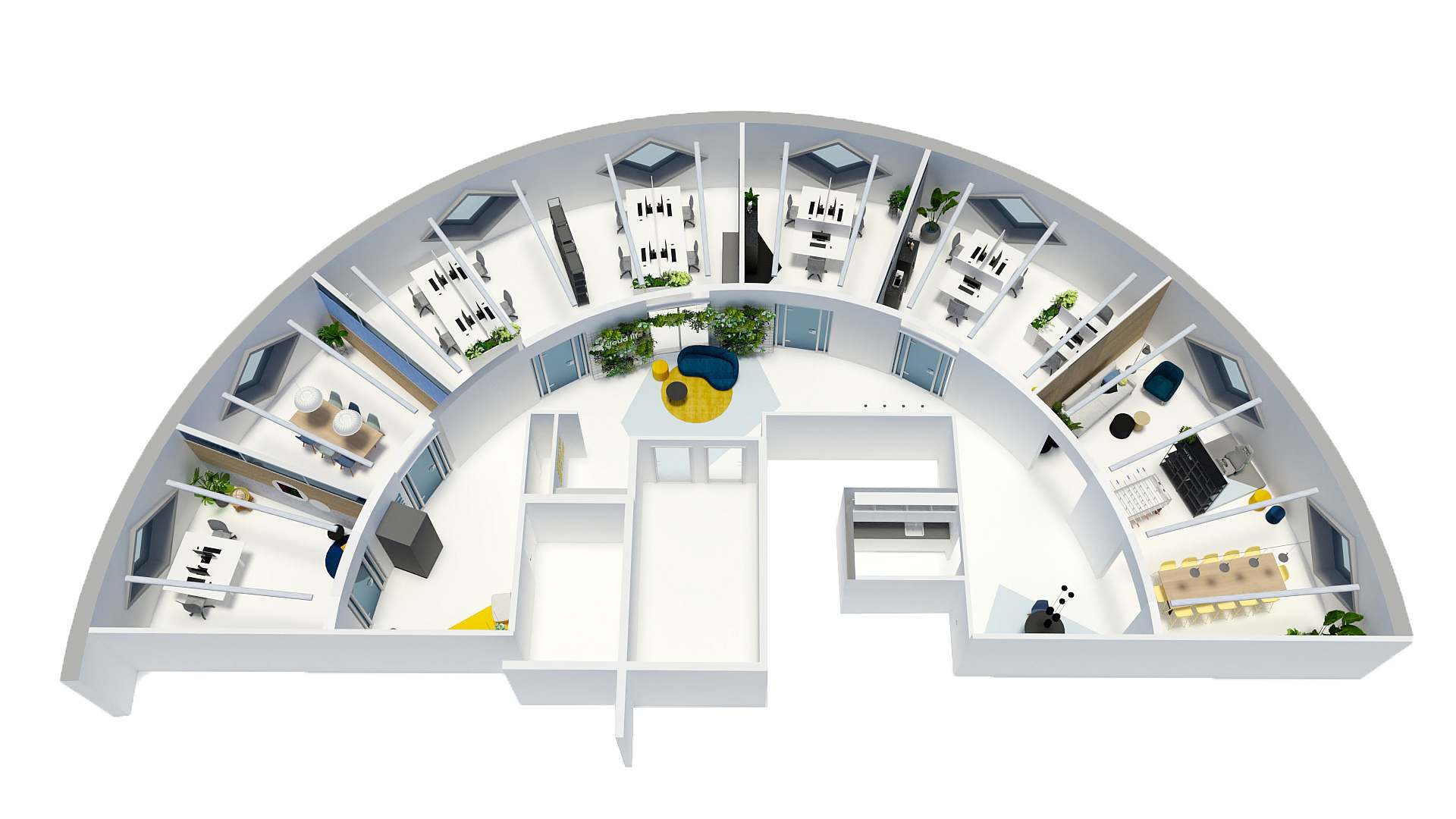 Kantoorontwerp voor een klein kantoor door interieurontwerper uit Gouda. 