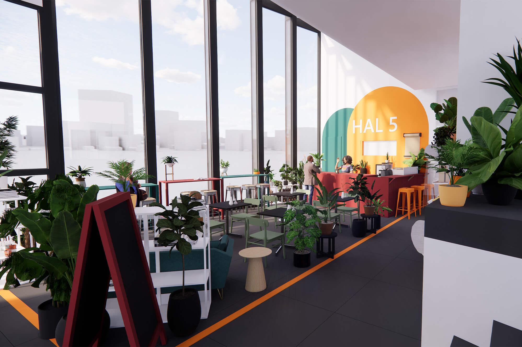 Interieurontwerp voor kleine koffiebar en hospitality project door interieur designer in Den Haag 