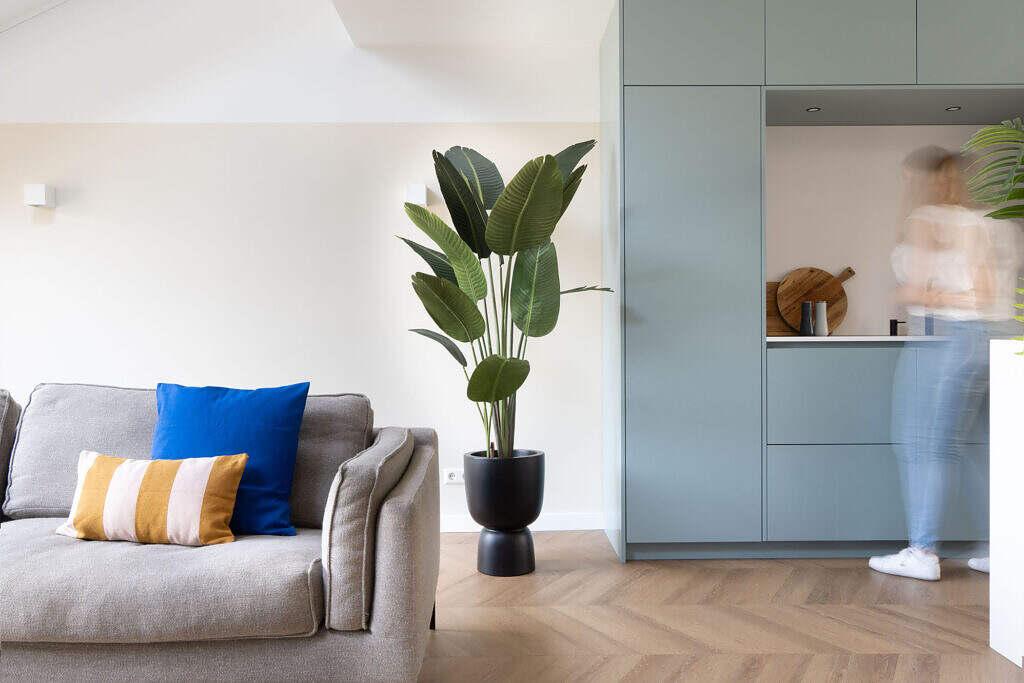 we are MOSO – Hoogland – Keuken 4 Interieurontwerp voor woning met blauwe keuken en moderne uitstraling. Tijdloos ontwerp.