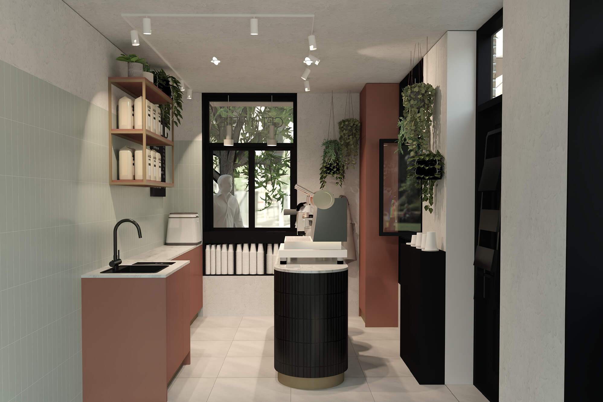 we are MOSO – Luikje – Bar 2 Interieur design voor hospitality locatie in Amsterdam met goede barista werkplek inrichting.