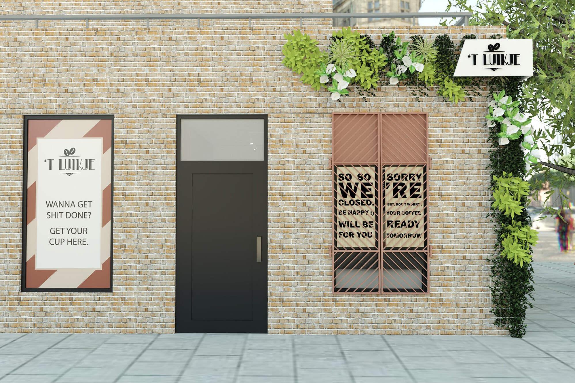 we are MOSO - Luikje - Luiken gesloten Zakelijk interieurontwerp voor horeca zaak in Amsterdam ontworpen door Rotterdamse interieurdesigner.