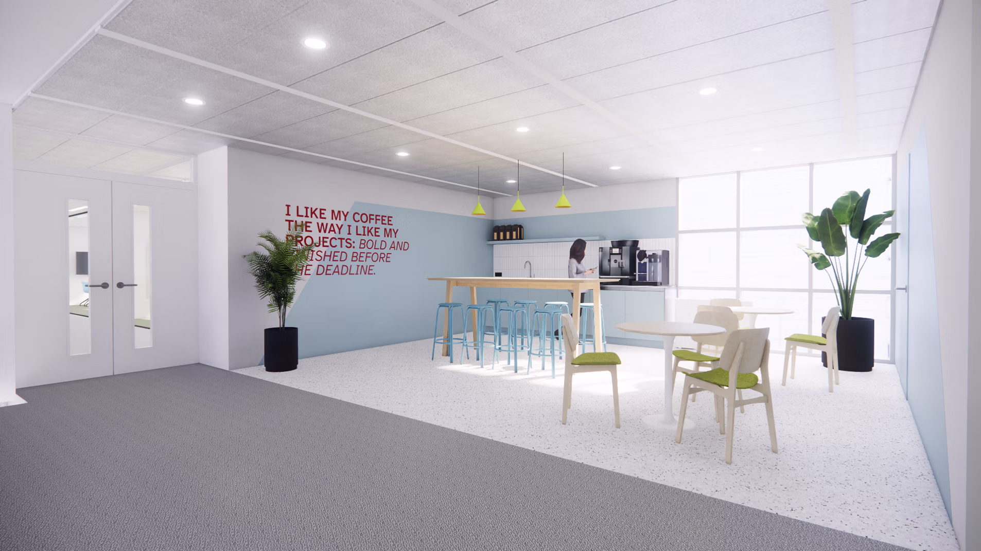 Kantoor inrichting om productiviteit verhogen en talenten aantrekken behouden.